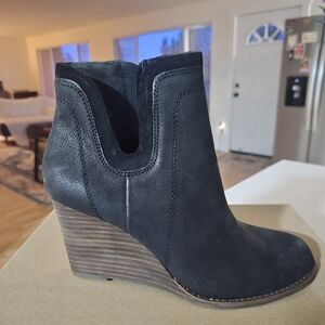 Black Wedge Ankle Boots